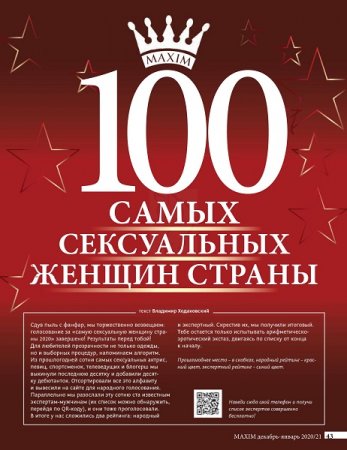 Журнал - Maxim № 12-1 (декабрь 2020-январь 2021)